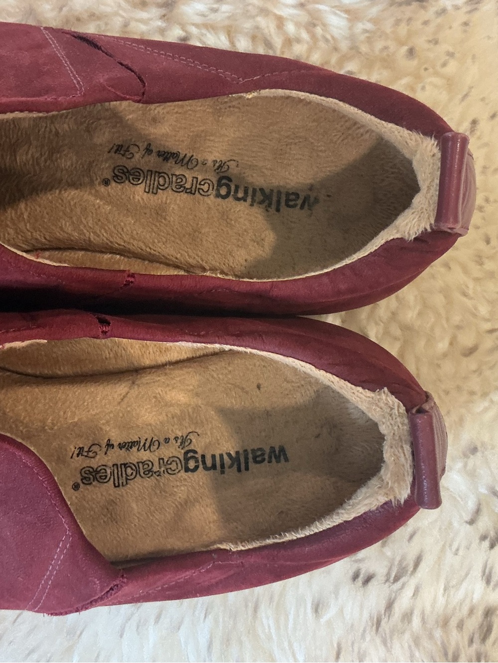 Walking Cradles Women’s Slip-On Shoes- Burgundy - Picture 2 of 7